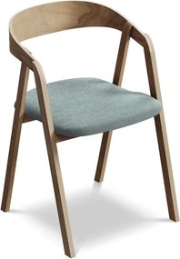 Modré jedálenské kreslo z masívneho dreva Erika – Makamii