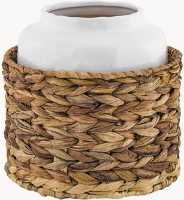 Keramická váza's ratanovým košíkom Sirenuse, V 20 cm