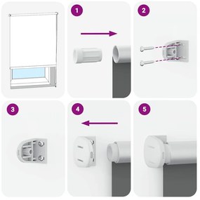 Sťahovacia zatemňovacia roleta 120 x 230 cm, biela