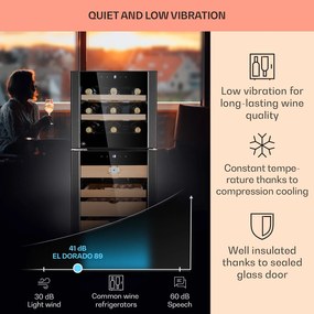 El Dorado 89, humidor a chladnička na víno, 89 l, dotykové ovládanie, LED