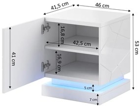 Cama Čierny nočný stolík Qiu (2 ks)