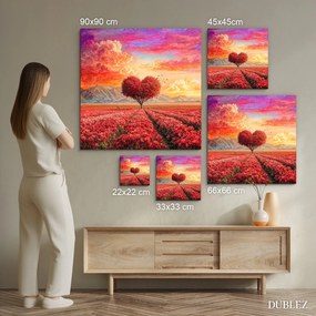 DUBLEZ | Romantický obraz - Strom v tvare srdca