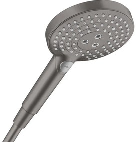 HANSGROHE Raindance Select S ručná sprcha 3jet, priemer 125 mm, kartáčovaný čierny chróm, 26530340