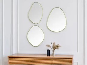 Set nástenných zrkadiel (3 ks) Viola, zlaté%