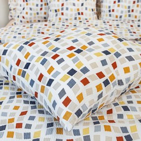 Kvalitex Krepové povlečení Mozaika , 140 x 220 cm,70 x 90 cm, 140 x 220 cm, 70 x 90 cm