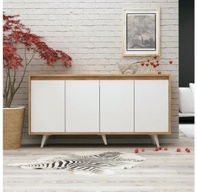 Asir Komoda SHANS 86x140 cm hnedá/biela 811MDD3405