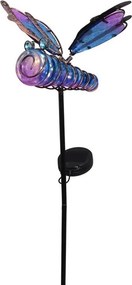 LED zápich Vážka – modrofialová 105 cm