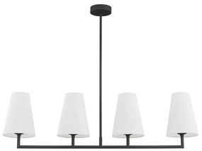 Argon 1831 - Luster na tyči SAFIANO 4xE27/15W/230V čierna