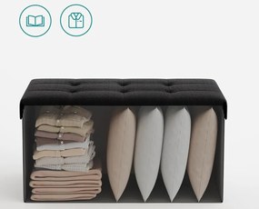 Taburet Lofe s úložným prostorem černý