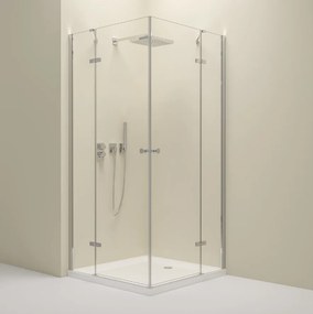 Erga Bern Double, sprchový kút s 2-krídlovými dverami 90(dvere) x 100(dvere) x 195 cm, 6mm číre sklo, chrómový profil, ERG-V02-BERN-D090D100-CL-CR