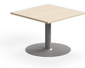 Konferenčný stolík ALVA, 700x700x500 mm, HPL, strieborná/breza
