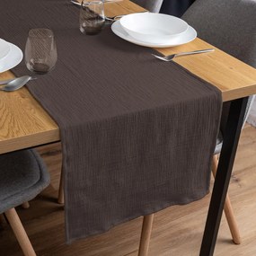 Biante Mušelínový behúň na stôl MSN-069 Kakaovo hnedý 35x140 cm