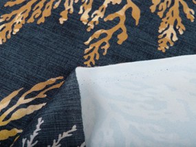 Biante Zamatový behúň na stôl Tamara TMR-005 Papradie na modrosivom 20x120 cm