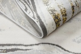 Koberec LIRA E1686 Abstrakcia, štrukturálny, glamour - sivý / zlatý