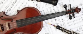 Obraz - Hudobné nástroje (120x50 cm)