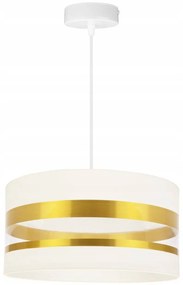Závesné svietidlo Intense Gold, 1x textilné tienidlo (výber zo 6 farieb), (výber z 3 farieb konštrukcie), (fi 40cm)