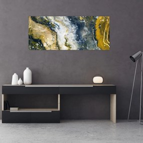 Obraz - Zlatá abstrakcia (120x50 cm)