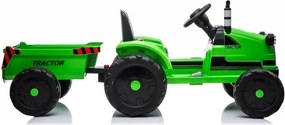 LEAN CARS Batériový traktor s prívesom CH9959 zelený