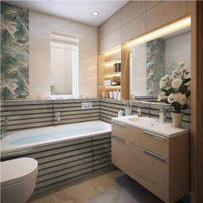 Obkladové panely 3D PVC TP10034022, cena za kus, rozmer 970 x 500 mm, dubové lamely , GRACE