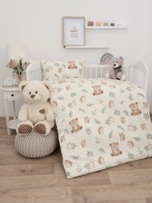 Bavlnené obliečky Renforcé do postieľky - Lesní kamaráti