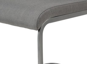 Jedálenská stolička Amber, šedá látka / ekokoža