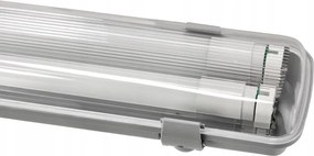 Hermetické svietidlo 120cm lampa + 2x LED trubice Vodotesné 6000K studená teplota
