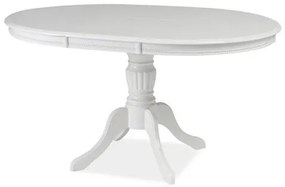 Rozkladací jedálenský stôl 106-141 cm Oliner (biela) (pre 4 až 6 osôb). Akcia -14%. Vlastná spoľahlivá doprava až k Vám domov. 1050663