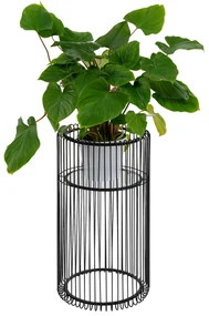 Wire stojan na kvety čierny 70 cm