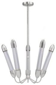 Oceľové závesné svietidlo v striebornej farbe so skleneným tienidlom ø 69 cm Lemon Squeeze – UMAGE