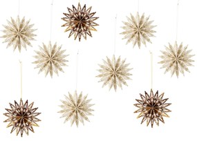 Bloomingville Papierová ozdoba Star Ornament – set 9 ks