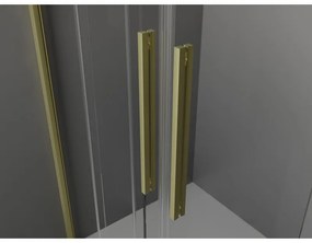 Mexen Velar Duo, posuvné dvere do otvoru 170x200 cm, 8mm číre sklo, zlatá matná, 871-170-000-02-55