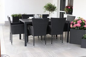 Noela Záhradný jedálenský set Viking L + 6x ratanové kreslo Bali