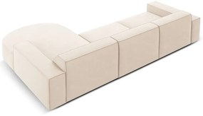 Béžová zamatová rohová pohovka (pravý roh) Jodie - Micadoni Home