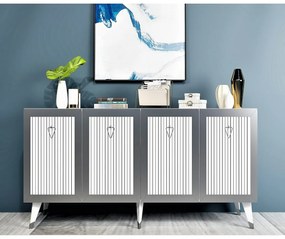 Skrinka Bare White and Silver