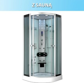 BPS-koupelny Hydromasážny box WSH7120WS biely, 90x90 so saunou