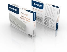 Concept KZ2020 - LED kozmetické zrkadlo PERFECT SKIN LED/1,5 W/5 V, 300 mAh, čierne