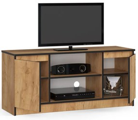Stolík pod TV RTV 120 2D 1P dub craft