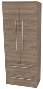 Mereo, Mereo Bino, kúpeľňová skrinka vysoká 163 cm, dvojitá, Multidecor, Dark Rockford Hic, MER-CN699DRH1
