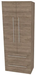 Mereo, Mereo Bino, kúpeľňová skrinka vysoká 163 cm, dvojitá, Multidecor, Dark Rockford Hic, MER-CN699DRH1