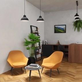 Luster na lanku SVEN 2xE27/15W/230V čierna