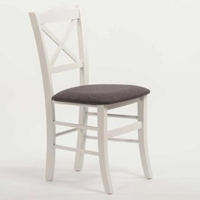 Stima Stolička CLAYTON s čalúneným sedákom Vyberte odtieň ->: Biela, Vyberte látku ->: LUX Antracit 6