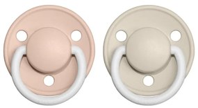 BIBS De Lux cumlíky, kaučuk NOČNÉ 2ks - veľkosť 1 - Blush Vanilla
