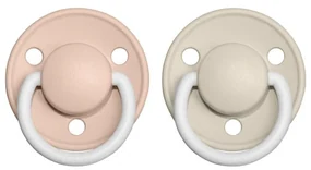 BIBS De Lux cumlíky, kaučuk NOČNÉ 2ks - veľkosť 1 - Blush Vanilla