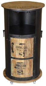 Čierna kovová vinotéka na 9 fliaš, 60x115 cm Luni – Interia Home &amp; Living