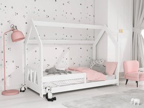 Detská posteľ DOMČEK D5A 80x160cm masív biela