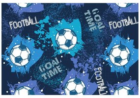 Samolepiaca tapeta futbalová lopta v modrom