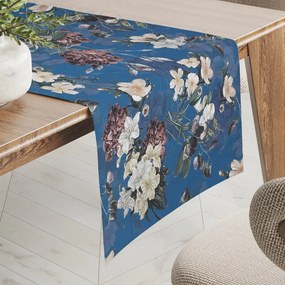 Biante Teflónový behúň na stôl TF-061 Kvety na modrom 45x140 cm