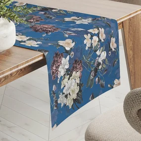 Biante Teflónový behúň na stôl TF-061 Kvety na modrom 45x140 cm
