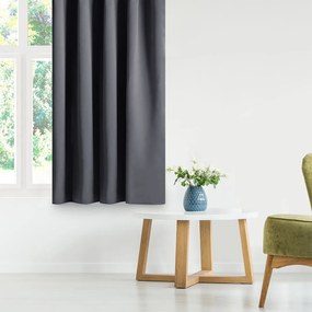 Záves AmeliaHome Blackout s priechodkami 140x175 cm grafitový