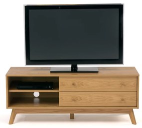TV stolík v dekore duba v prírodnej farbe 130x50 cm Kensal – Woodman